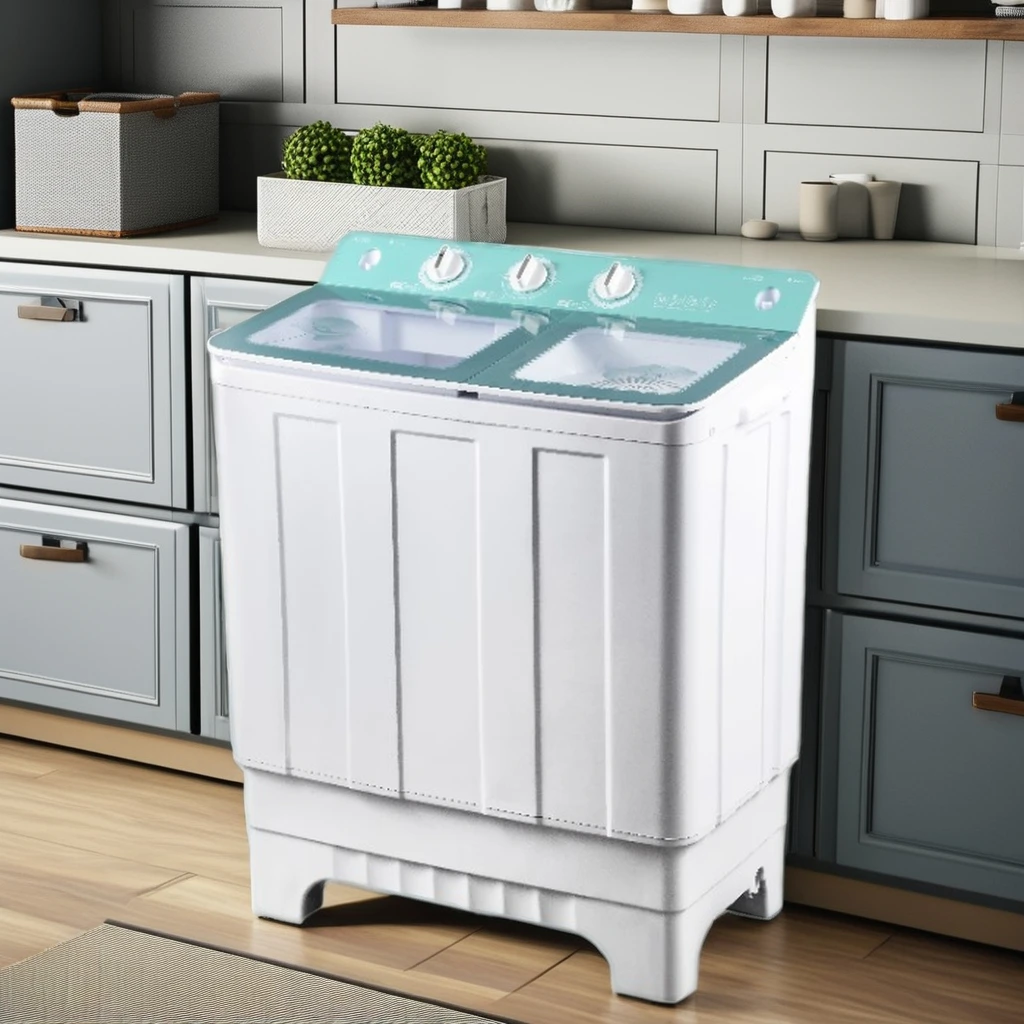 2024 Hot Sale Discount Prices Double Drum Washer High Efficiency Cleaning Blue Wash Home Washer Smart Furniture