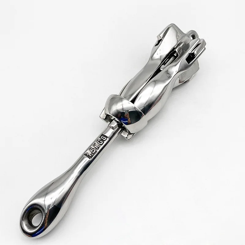 Marine Casting Yacht Docking Boat 316 Stainless Steel 4kg Folding Grapnel Anchor
