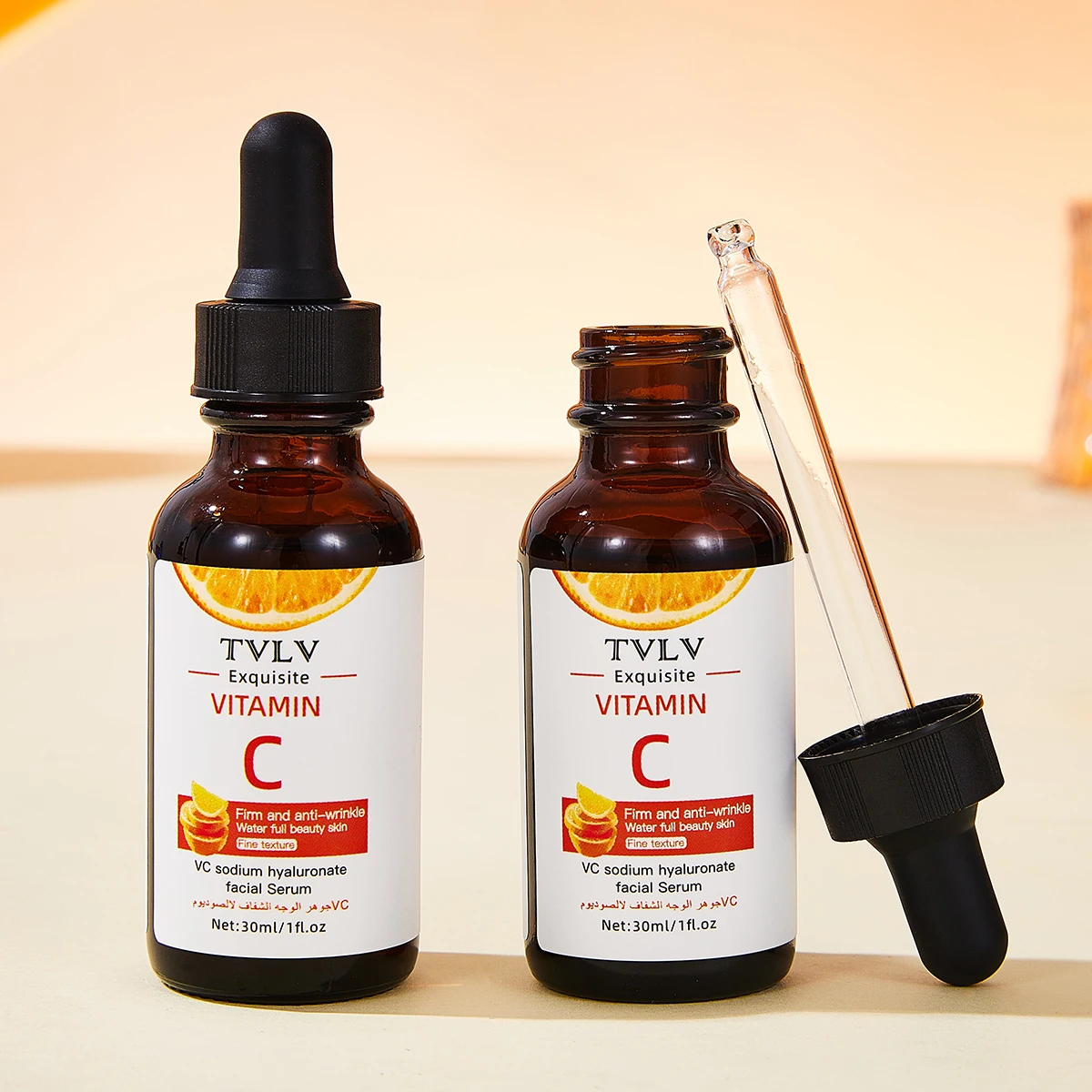 TVLV High Quality Skin Care Hydrating Moisturizing Brightening Anti Aging Wrinkle Serum Hyaluronic Acid Vitamin C Face Serum Set