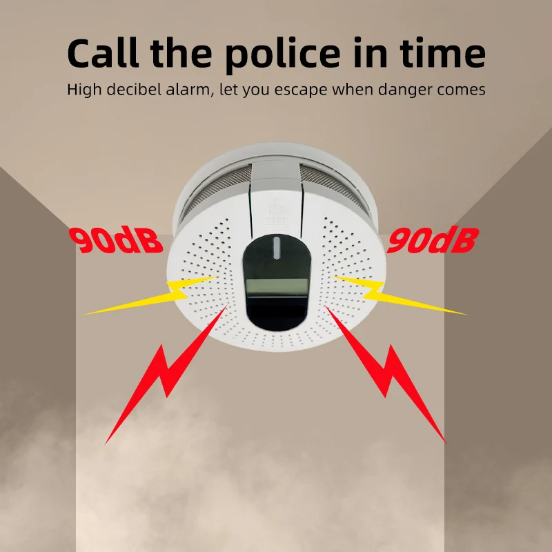 2022 New Products 2 In 1 Fire Alarm Systems Security Home Wireless Co Gas Sensor House Smoke And Carbon Monoxide Detector Alarm