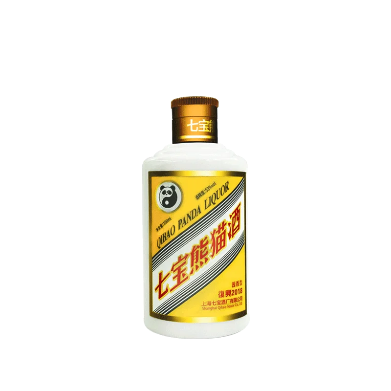 Pure whiteness bottiglie liquore vetro slim white spirit liquid selling liquor Shanghai Qibao Panda Brand