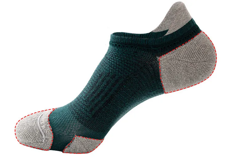 New design cotton half cushioned ankle socks men breathable net running ankle sport socks