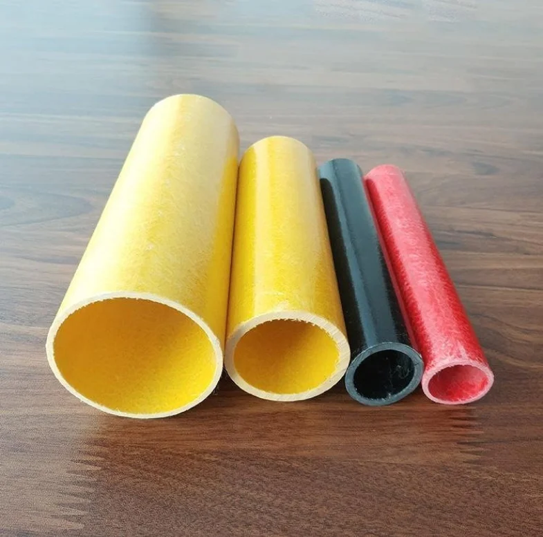 FRP pultruded fiber profile circular section pipe products are used for cable tray, cable conduit, handrail and other purposes