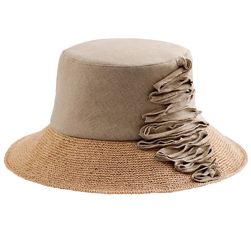 Пляжная летняя Складная соломенная шляпа-«Колокол» для детей и женщин