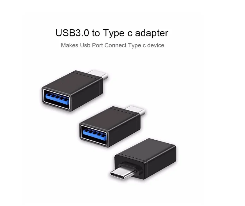 Aluminium Alloy Smartphone Laptop USB Type C To USB 3.0 Female Adapter Type-C Male To OTG Converter