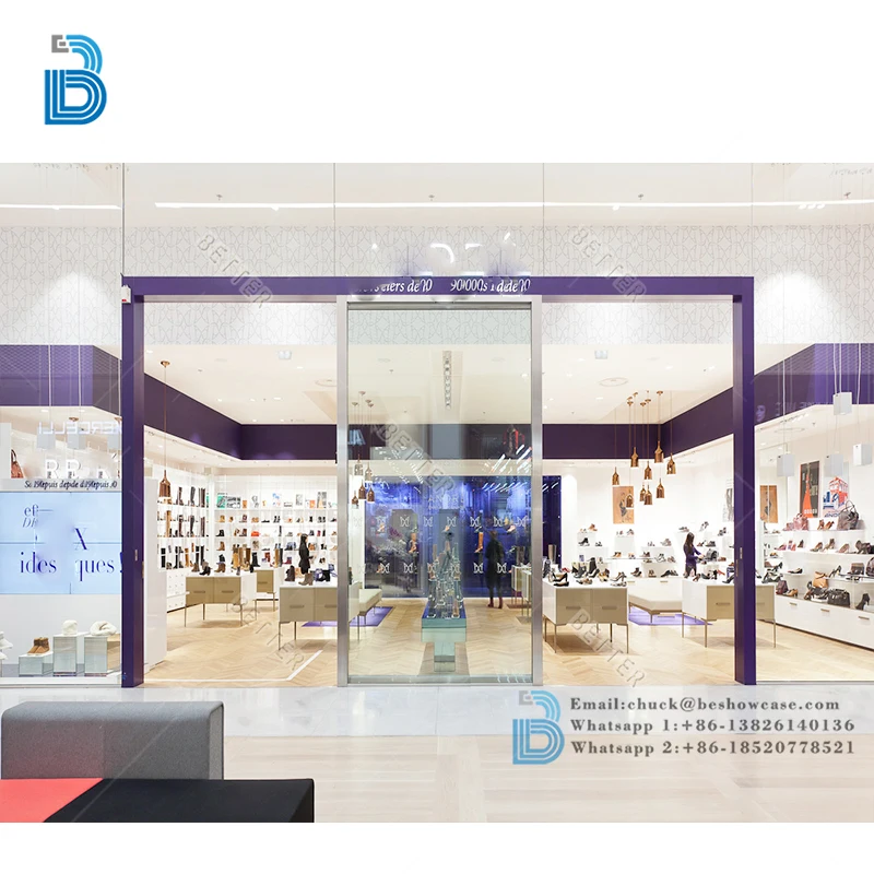 Custom Interior Design Luxury Shop Store Jewelry Clothing Glass Handbag Display Showcase Cabinet