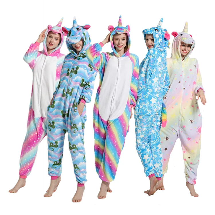 
Cheapest winter unicorn 2020 Unicornio adult pajamas onesie cotton pyjamas women pijama 