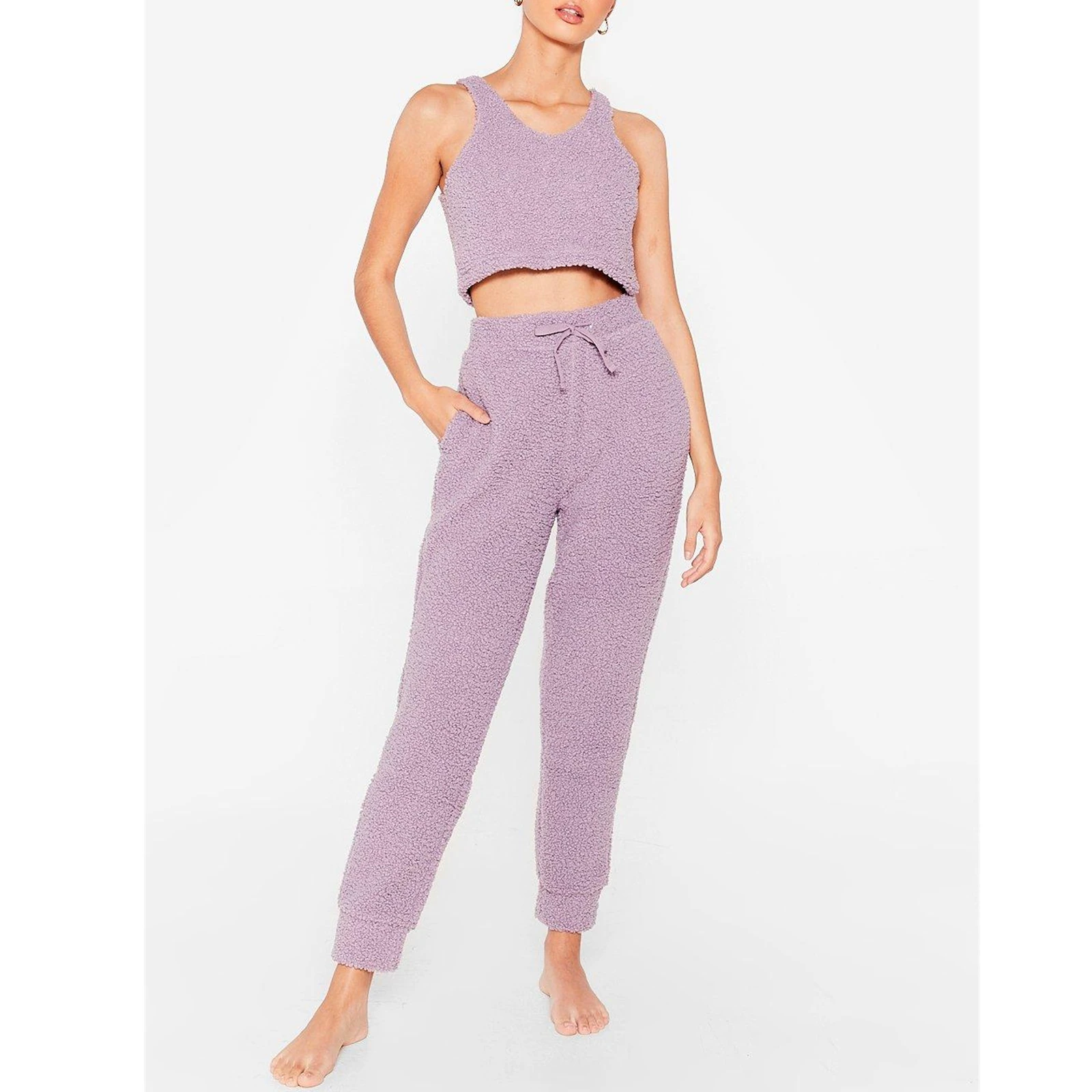 New Coming Factory in China 100% Full Test Fast Delivery Fall and Winter New Fleece Loungewear for Women