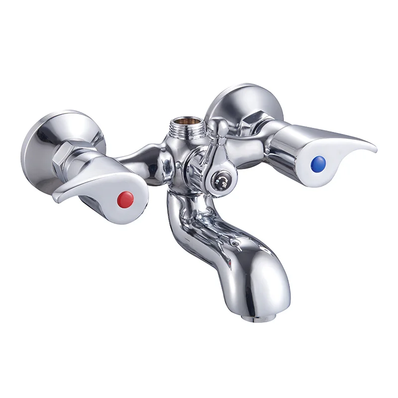 Double handle bathroom faucet with zinc material tap mixer
