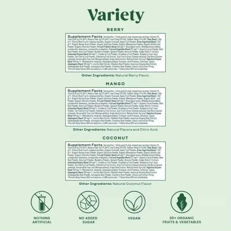 Private label organic greens super foods Matcha tea super greens tea extract powder drink