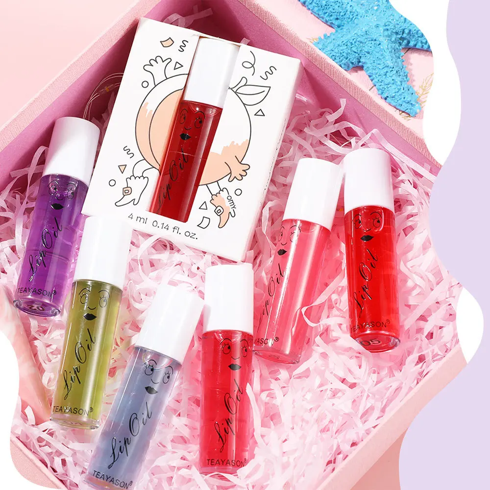 Organic Fruit flavored Vitamin Hydrating Moisturizing Long Lasting Berry Lip Oil Gloss Private label packing