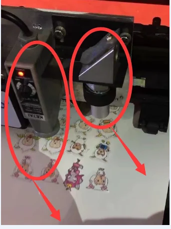 cheap  laser cutting machine cutting logo shapes for roll material