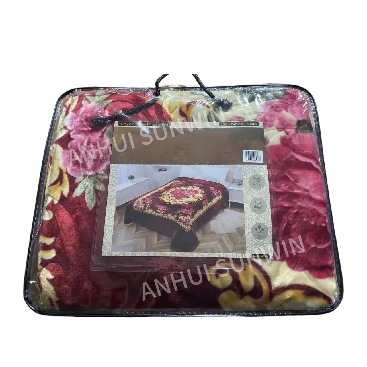 Luxury Comfortable King Size 3-6KG Korean Mink Blankets Plush Blanket Wholesale Raschel Blanket for Winter