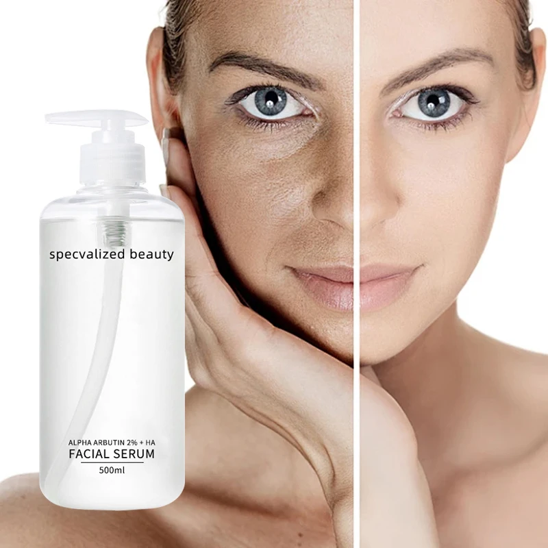 Private Label  Alpha Arbutin 2% Hyaluronic Acid  essence liquid 500ml   Removes dullness fades acne marks and moisturizes