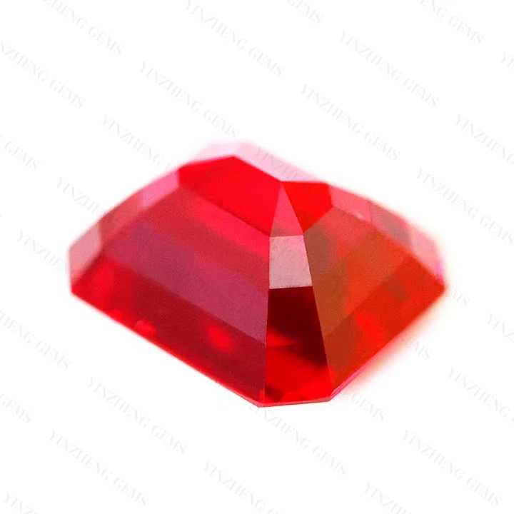 YinZheng Manufacturers wholesale lab diamonds oct step cut pigeon blood ruby lab grown loose stones