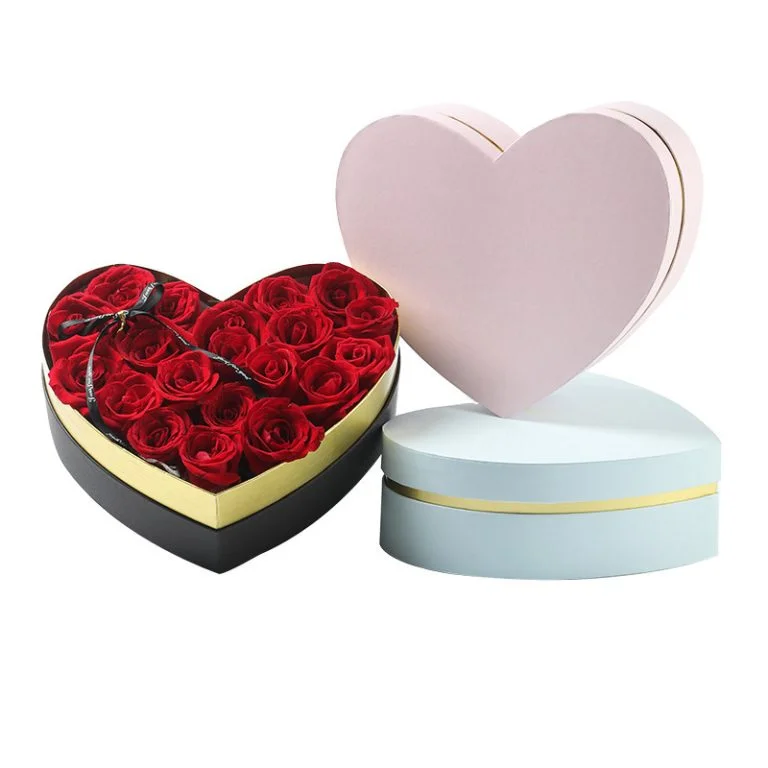 2024 factory wholesale custom heart shape packaging box new design flower box with lips shape gift box for flower gift packing