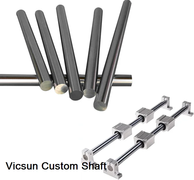 Vicsun Metal Drive Shafts Custom Precision Linear Shaft Stainless Steel Aluminum 6061 Hardened Rail Various Shafts