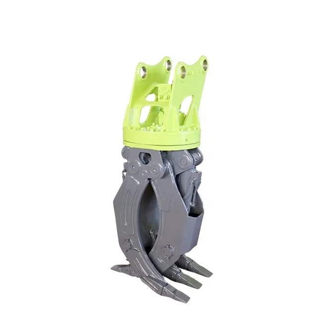 Excavator Hydraulic Log Grapple, Rotating Wood Stone Bucket Grapple