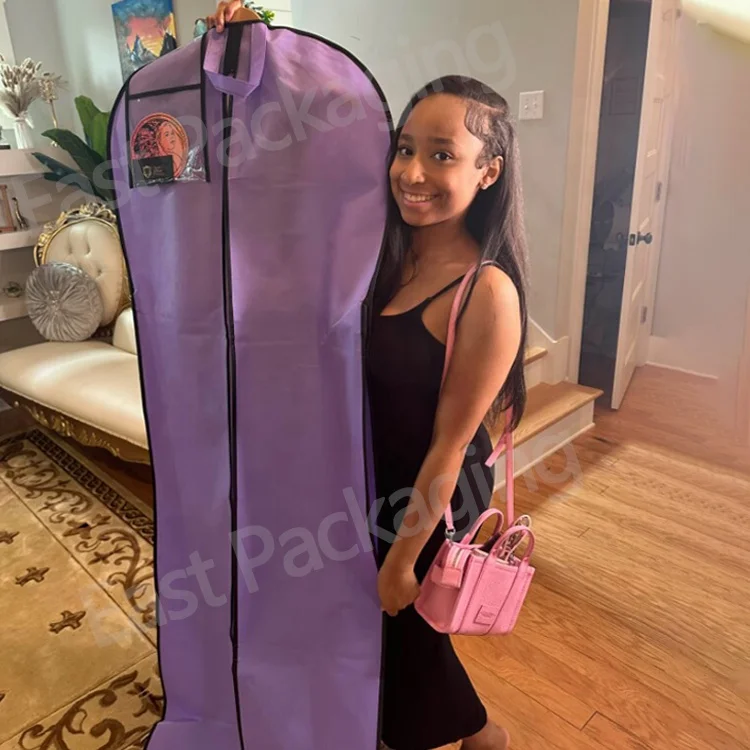 Stronger Material Foldable Covers For Storing Wedding Dresses Garment Bride Bag