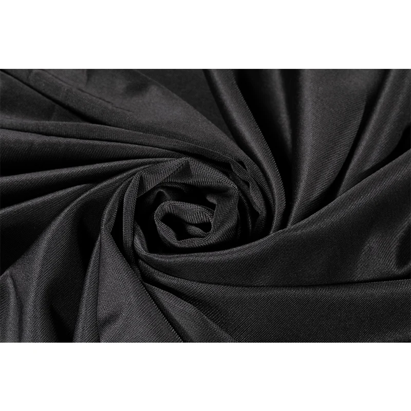 
2021 Hot selling black nylon lycra fabric high quality nylon spandex fabric for fitness wear with custom logo 