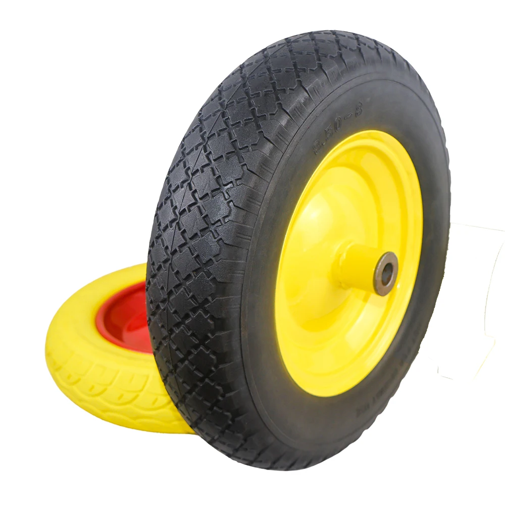 Solid Puncture Proof Tyre Wheel  polyurethane Wheel 350-8 Pu Solid Flat Free Tire