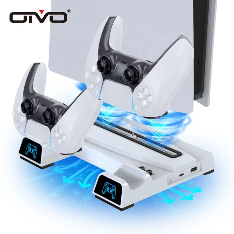 OIVO Brand Factory Direct Supply Multifunctional Vertical Stand Cooling Fan for Playstation5 PS5 Game Console