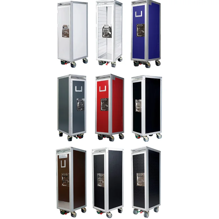 Customized wholesale high quality airplane aluminum half full size food water cart plane airline catering trolley
