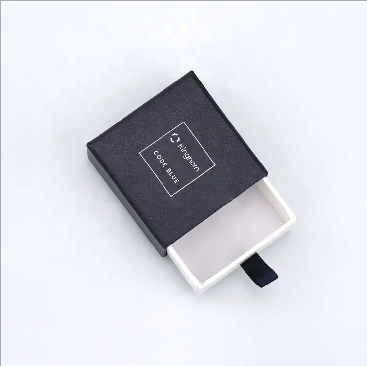 Custom logo rigid luxury paper Cardboard Small sliding jewelry packaging sliding drawer gift box