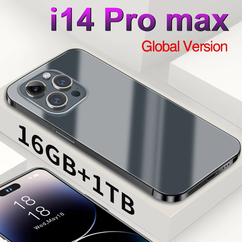Оригинальный 14 Pro max китайский бренд Android 11 система 7300 мАч аккумулятор 7 3 дюймов 5G мобильный смартфон