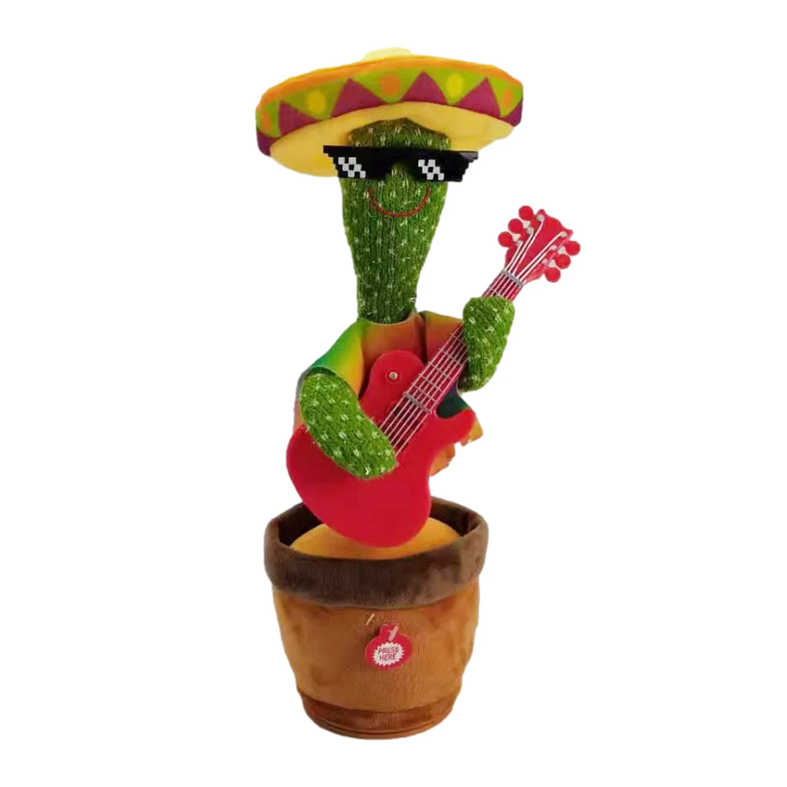Hot product recording dancing  stuffed plant plush cactus toy for baby