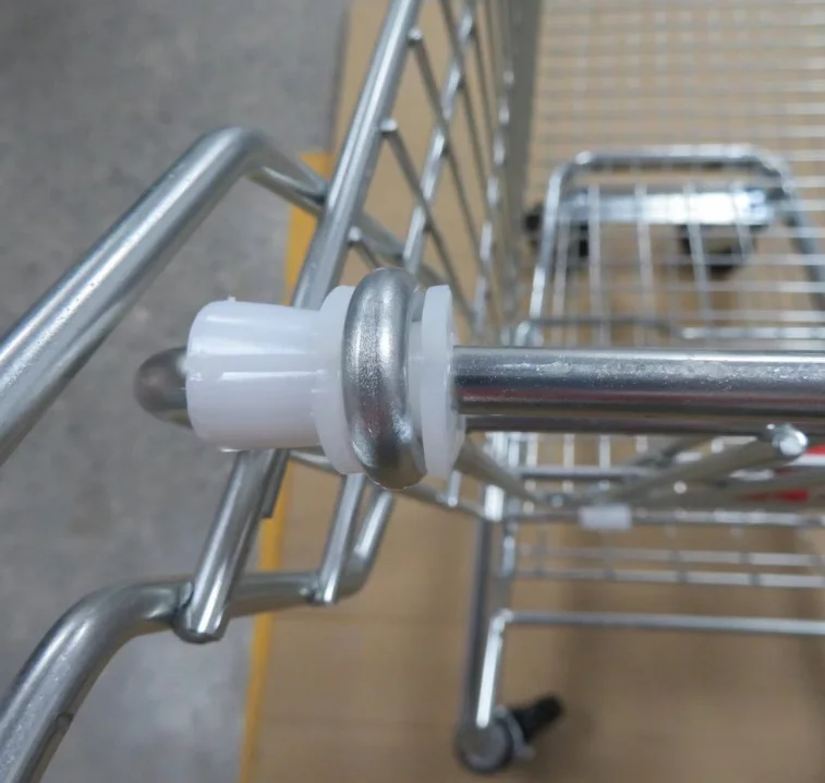 Factory directly  supermarket store handle steel metal wire shopping cart trolley with wheels