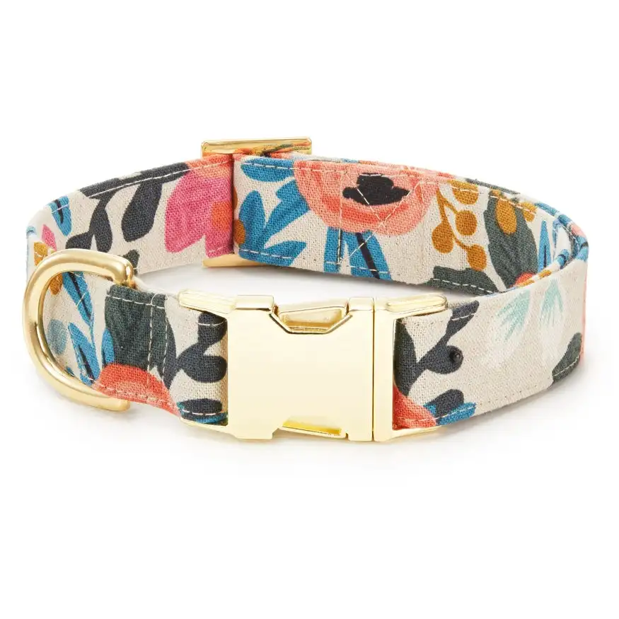 2022 Fashion dog collar Free sample Wholesale Soft Eco-friendly Handmade Pet dog collar diy Nylon Adjustable dog collar