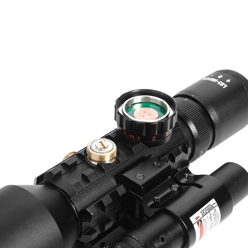 Foreseen M9 3-10X40 EG Optics Red Green Illuminated Sight Scope with Red Dot Laser for Outdoor Hunting