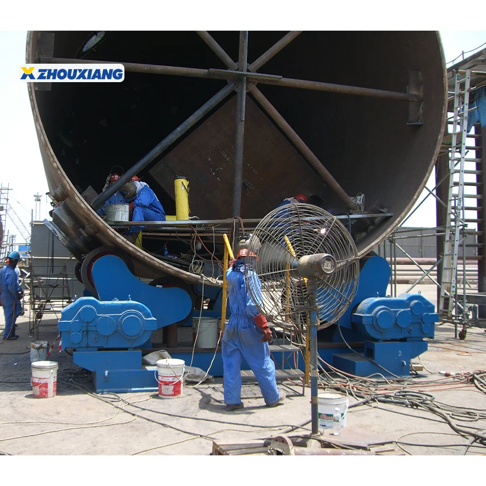 Large Tank Pressure Vessel Industry Adjustable 40 Ton Welding Pipe Rotator
