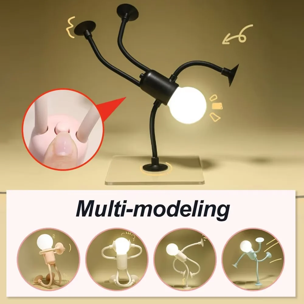 Popular Sales Multifunctional Cute Light Suction Cup Lamp Stress Relieving Easy Touch Light Night Lamp For Kids Students