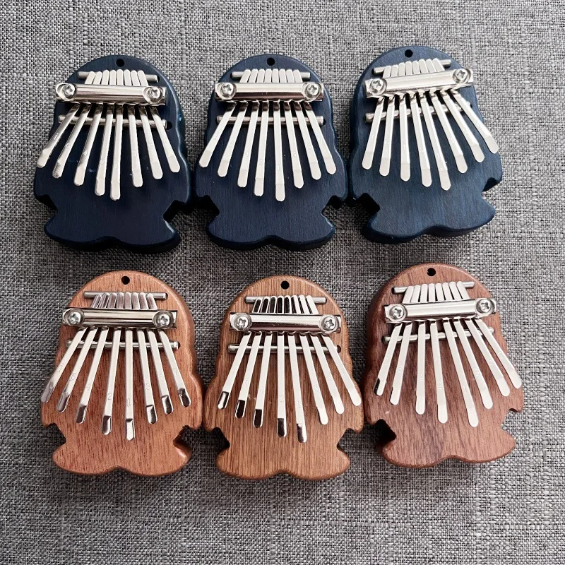 Customize wholesale price multiple patterns portable 8 keys mini wooden acrylic kalimba thumb piano
