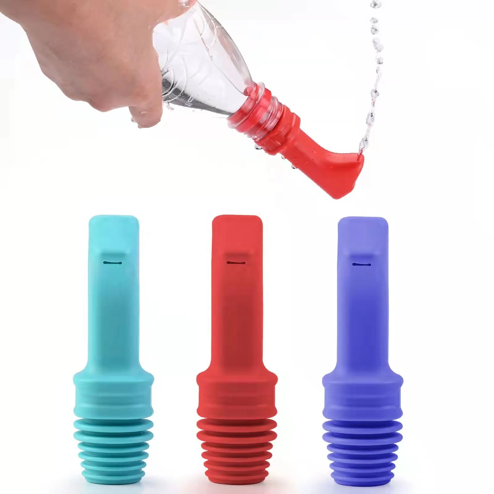 3PCS pack HaoEhhl OEM/ODM silicone outdoor easy carry handheld Shattaf mini pocket portable travel bidet sprayer suit for bottle