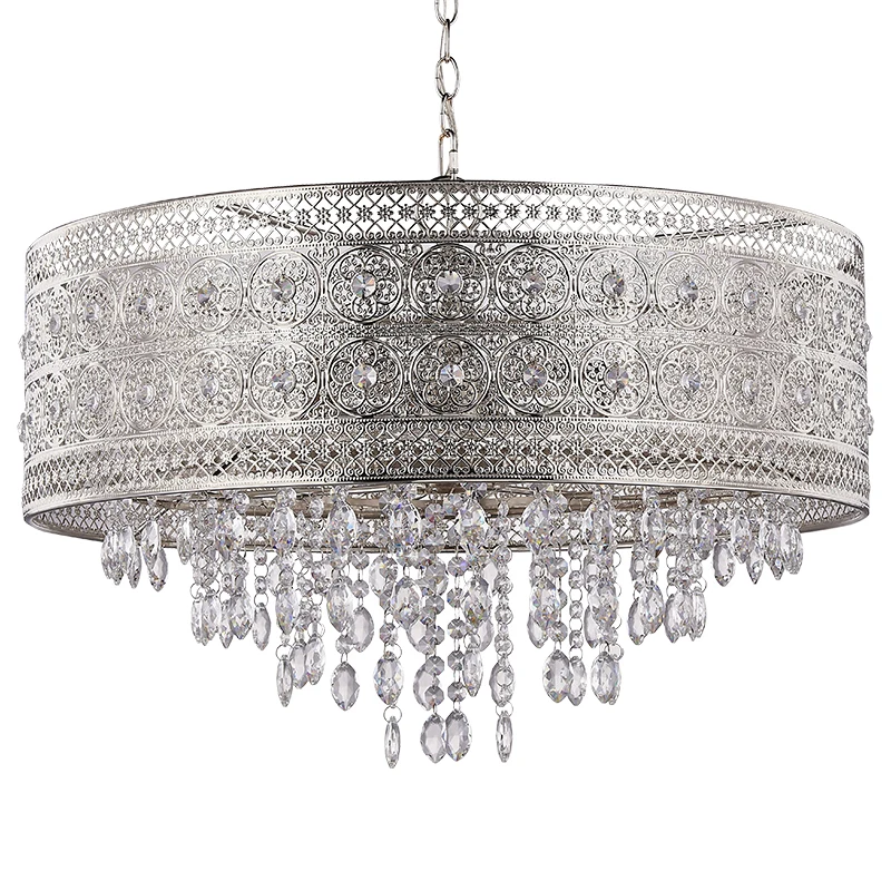 Новая стильная Роскошная Современная хрустальная железная люстра в Европейском стиле, Подвесная лампа, светильник для гостиной, столовой, спальни