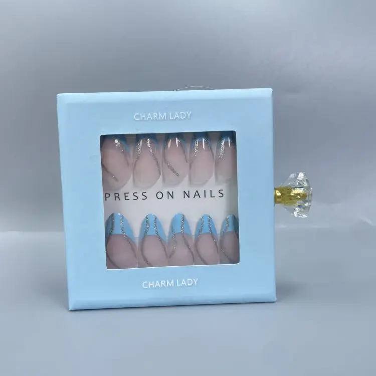 New arrival Gel false nails ABS Reusable custom privarte label press on nail package nails press on for women