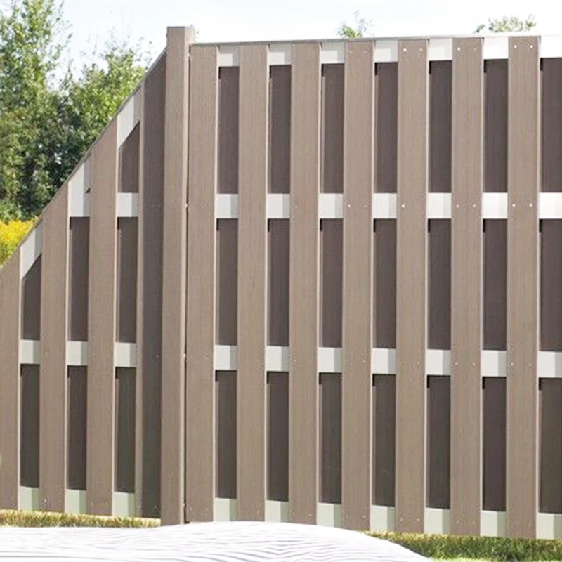 Wood plastic composite zaun garden yard wpc fence post panel kit set