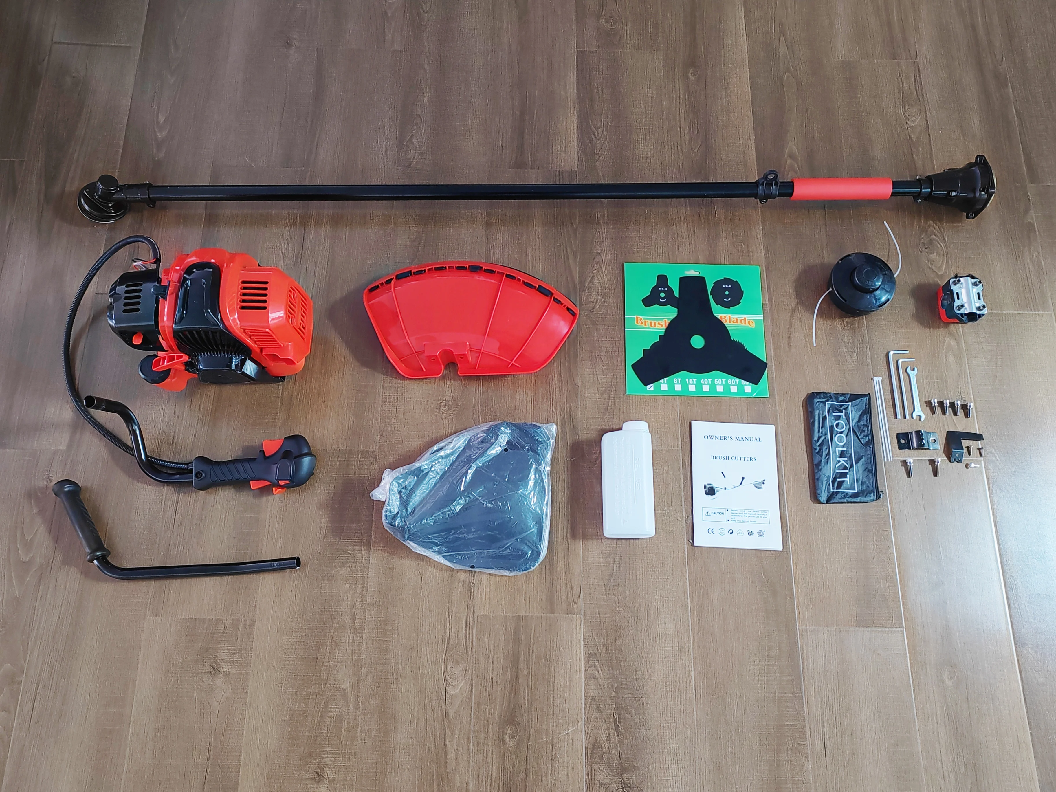 LEOAPARD OEM 63cc powerful gasoline brush cutter price engine grass trimmer with good carburetor anti-slip handle