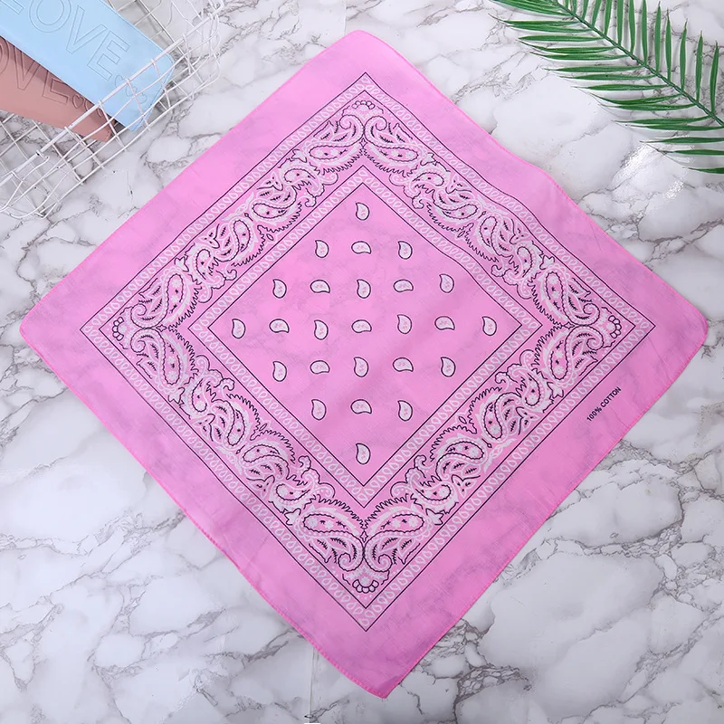 Custom Logo multi-function ethnic bandanas Polyester 55x55cm ethnique bandanas Bandanna Printed Square Paisley Bandana