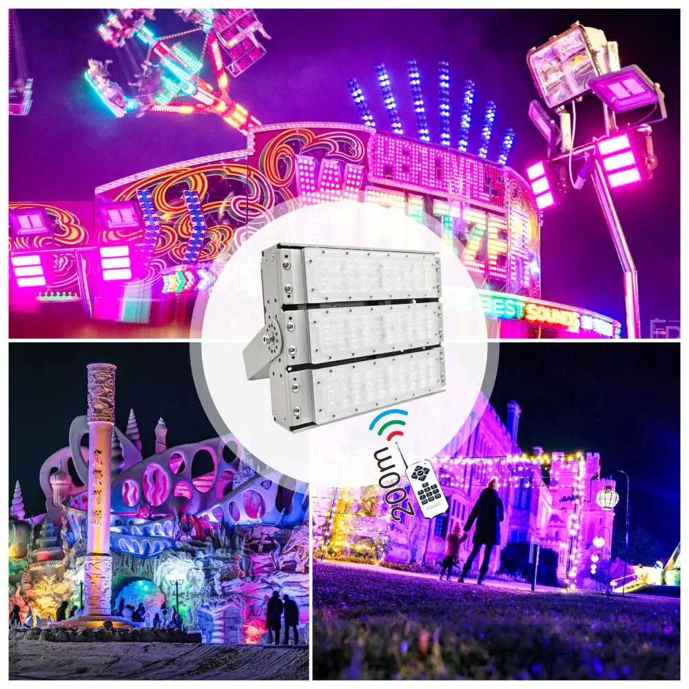 Outdoor Garden Lighting Reflector Carnival Ip65 Waterproof Led Spotlight Rgb Projector Flood Light