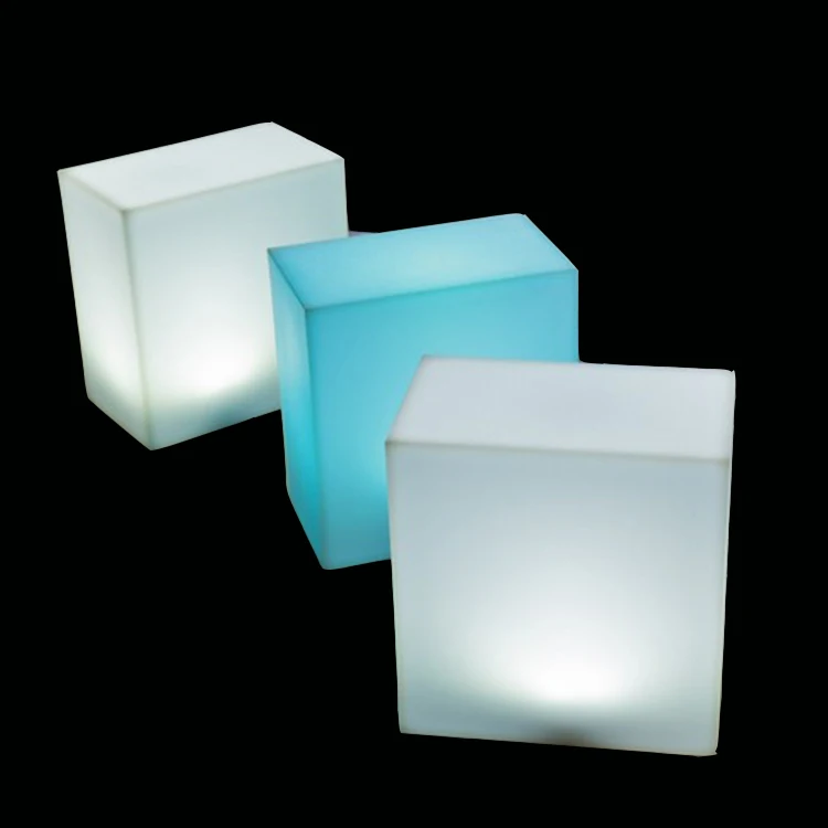 Led Lighting Event Bar Seat Party Luminous Outdoor Furniture Cube Stool Table Sensory Mood Led Cube Furniture