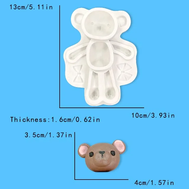 Bear Chocolate Silicone Molds 3D Breakable Teddy Bear Chocolate Mold  Valentines Day Smash Bears Mousse Cake Dessert Baking Jell