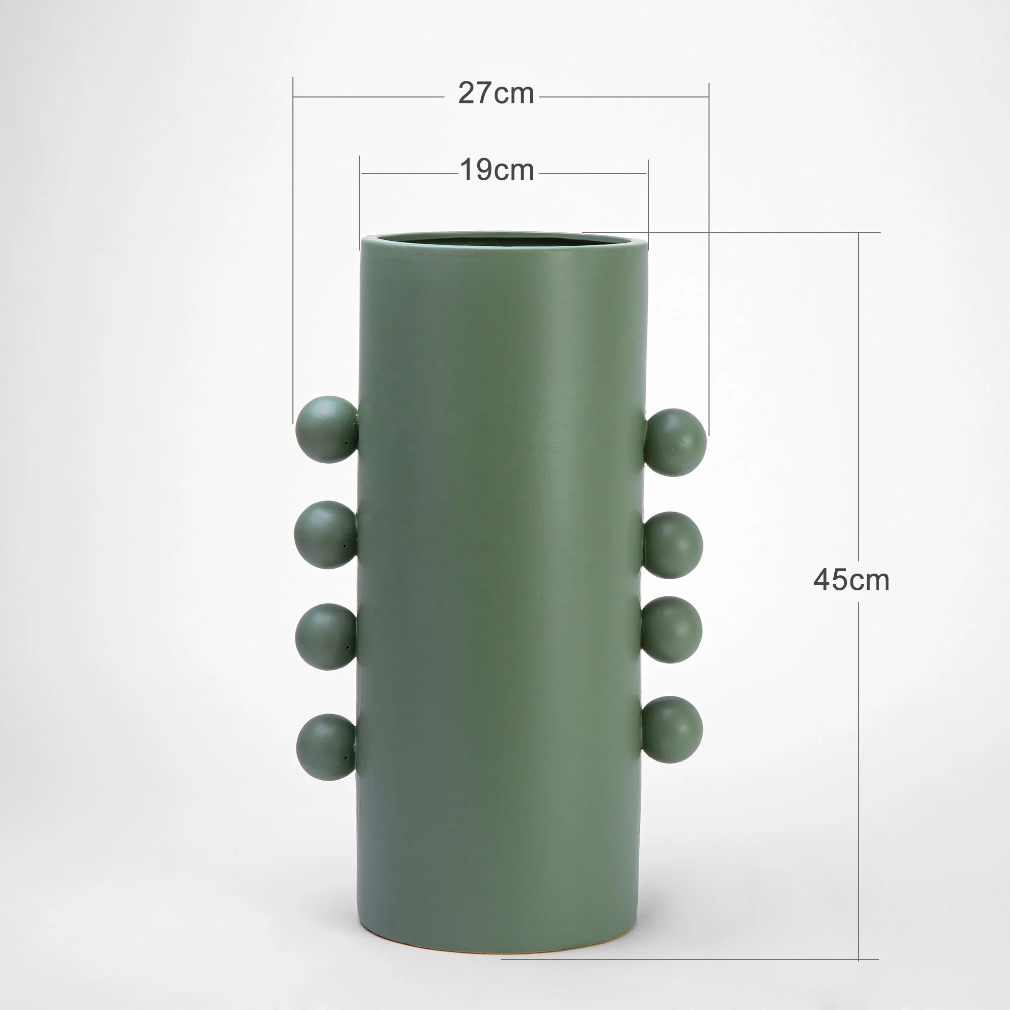 Ceramic flower vase green nordic style modern home decor