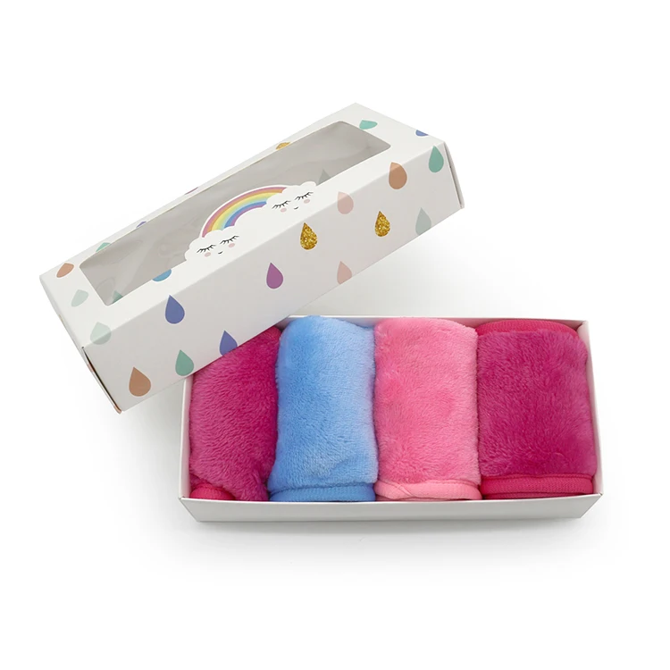 Best quality colorful makeup remover towel hair band makeup remover pads towel set for women