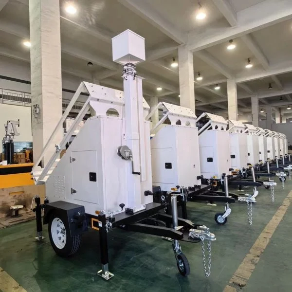 2025  Hot  solar security CCTV  trailer monitoring system with telescopic mast 4g wifi camera