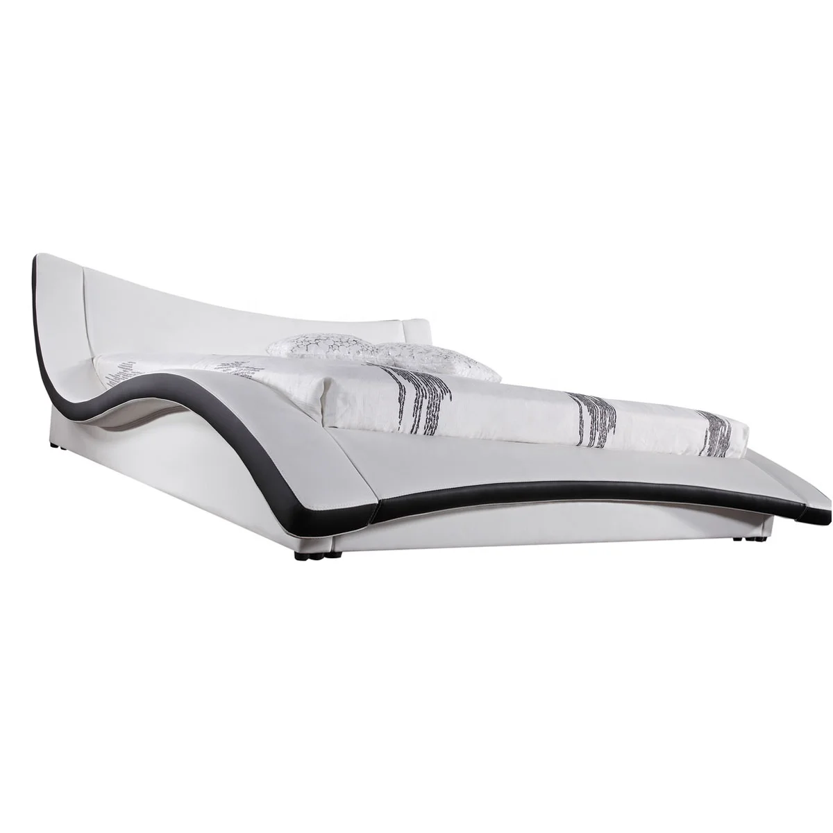 latest design bed synthetic leather bedroom furniture led light beds bedroom furniture bed king size luxury wooden