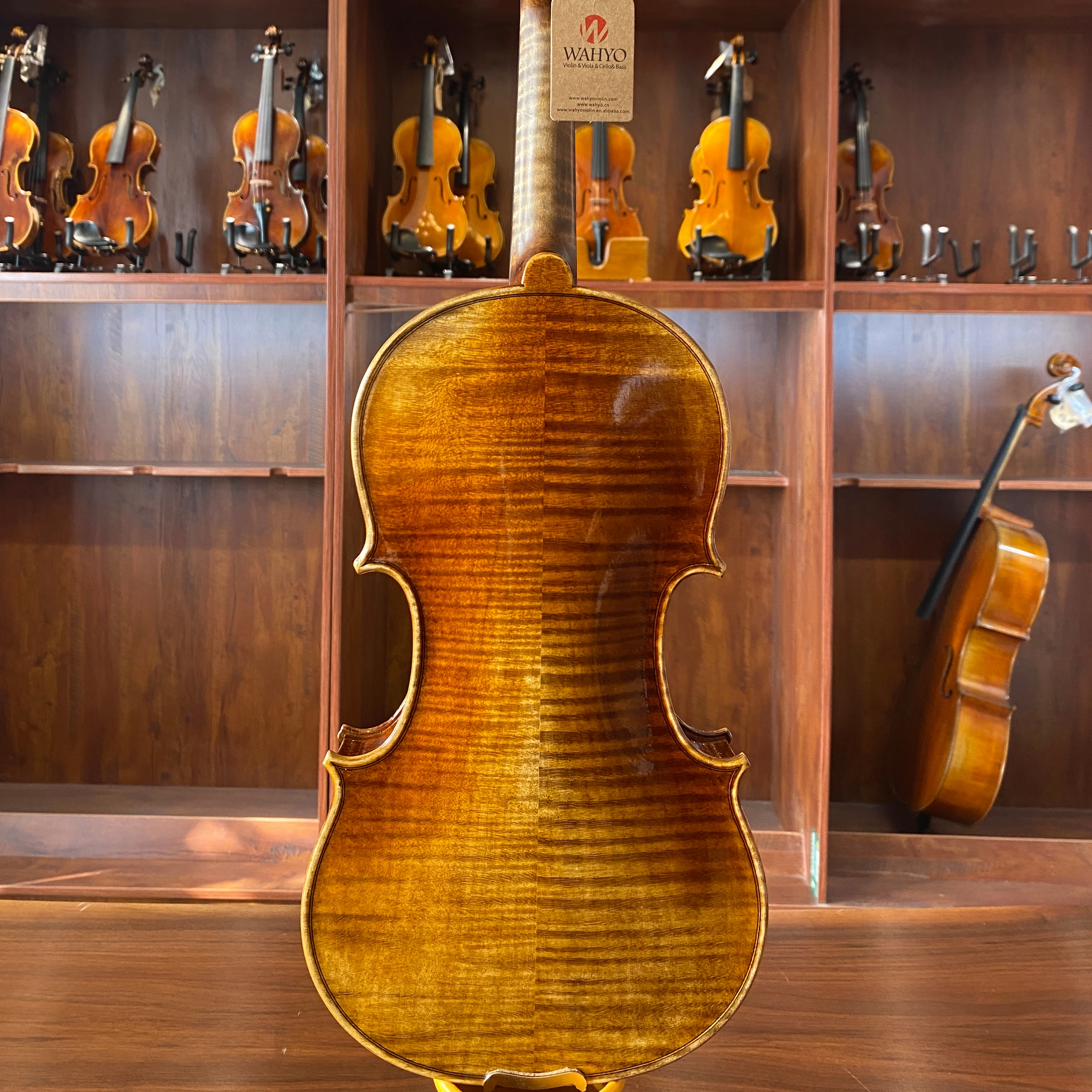 Factory Hot Sale Advanced Violin Stradivari Made in China Low Price Professional Customized Case Top Bow Handmade OEM Wood Face